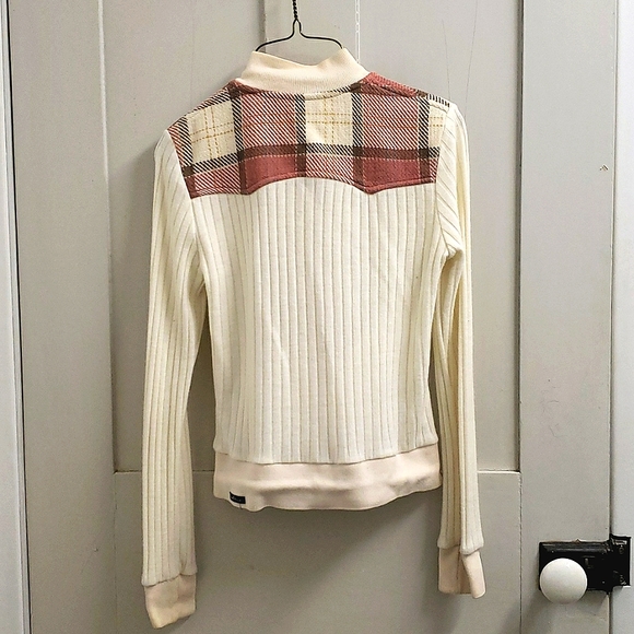 Gentle Fawn XS women's white wool zip-up sweater - Picture 2 of 6